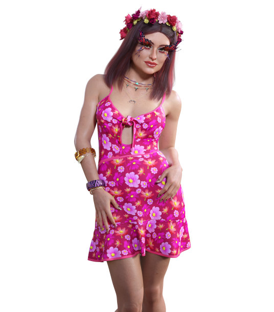 美丽的女人与蝴蝶睫毛时尚3d插图孤立在白色的背景图片下载