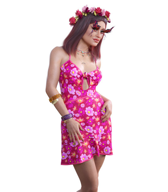 美丽的女人与蝴蝶睫毛时尚3d插图孤立在白色的背景图片下载