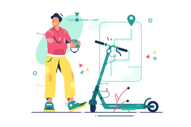 骑电动车的人图片下载