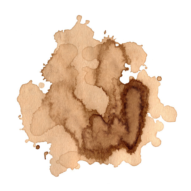 咖啡或茶的褐色斑点。图片下载