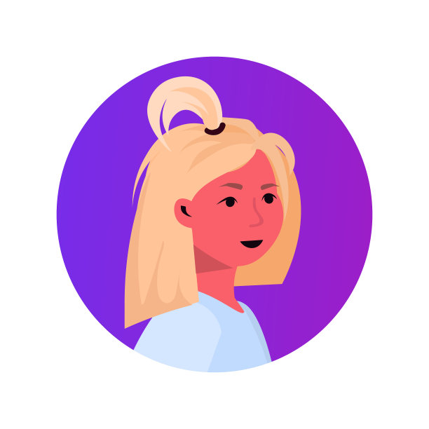 美丽的金发女孩脸阿凡达可爱的孩子图片下载