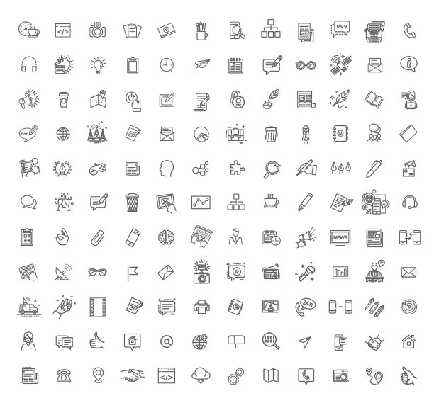 细线图标为营销设置图标图片下载