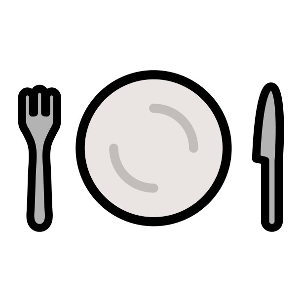 简单可爱的餐具夹艺术图片下载