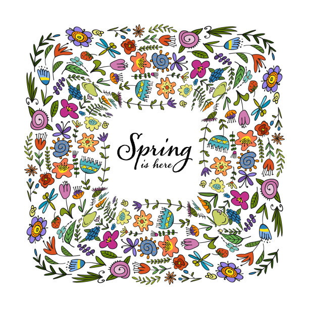 抽象花卉背景与文本的地方图片下载