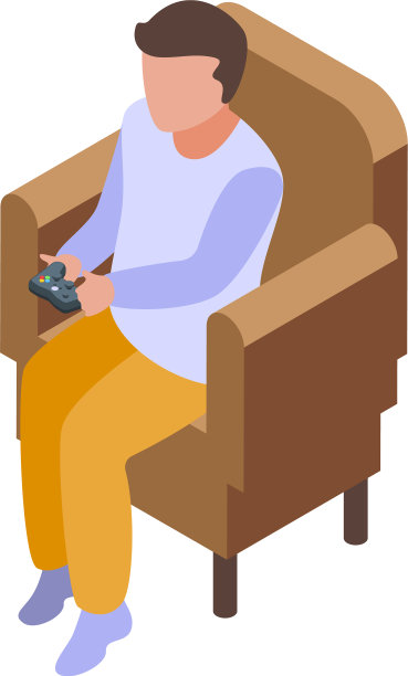 玩电子游戏图标等距风格图片下载