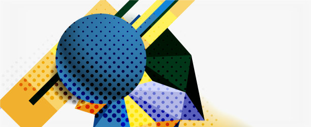 新潮的3d几何构图设计模板图片下载