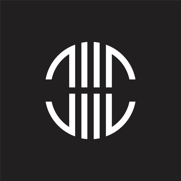 字母CD条纹几何圆标志图片下载