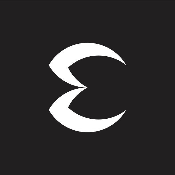 抽象字母e符号几何简单标志图片下载