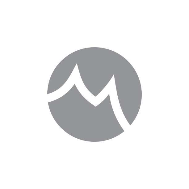 字母m圆负空间标志图片下载