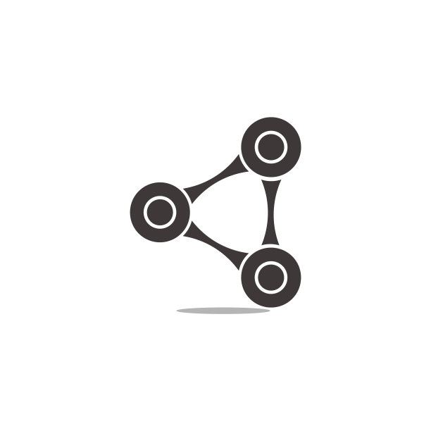 三角形坚固的自行车连锁几何标志图片下载