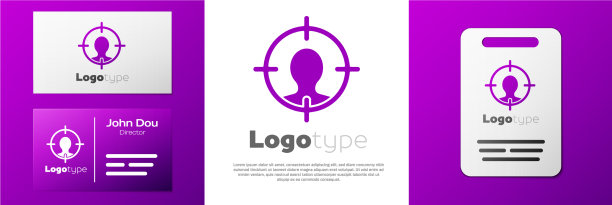 标志型猎头图标孤立在白色图片下载