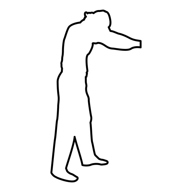 男士穿毛衣服装概念穿上他的套头衫轮廓轮廓黑色矢量插图平面风格形象图片下载