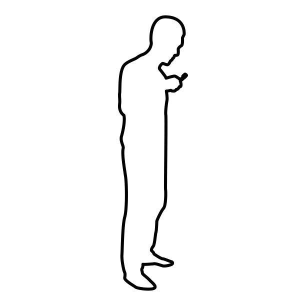 男士清洁牙齿男士刷牙牙刷手握手臂护理健康口腔卫生健康生活方式概念晨间例行牙科护理轮廓轮廓黑色矢量插图平面风格图像图片下载