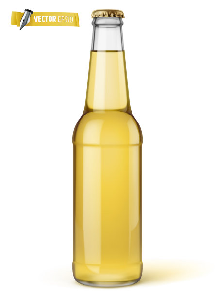 矢量现实的啤酒瓶图片下载