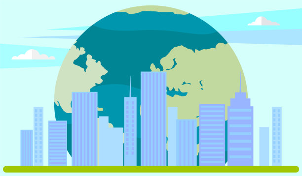 摩天大楼和高层建筑。地球背景中的城市。现代城市景观图片下载