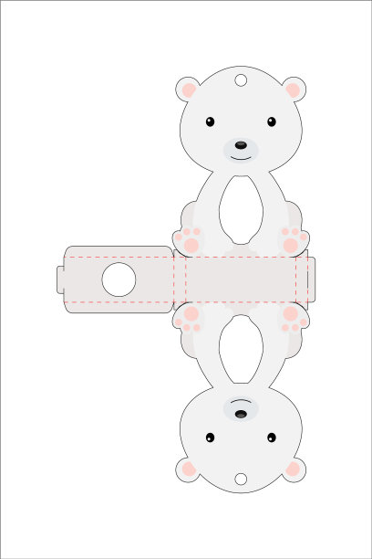 可爱的复活节蛋持有人北极熊模板零售图片下载