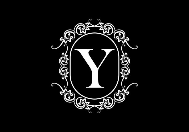 黑色首字母Y在经典框架设计图片下载