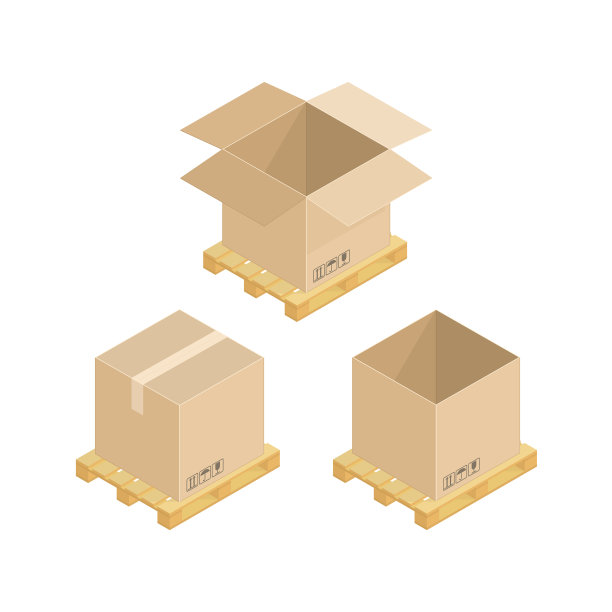 等距纸箱和托盘图片下载