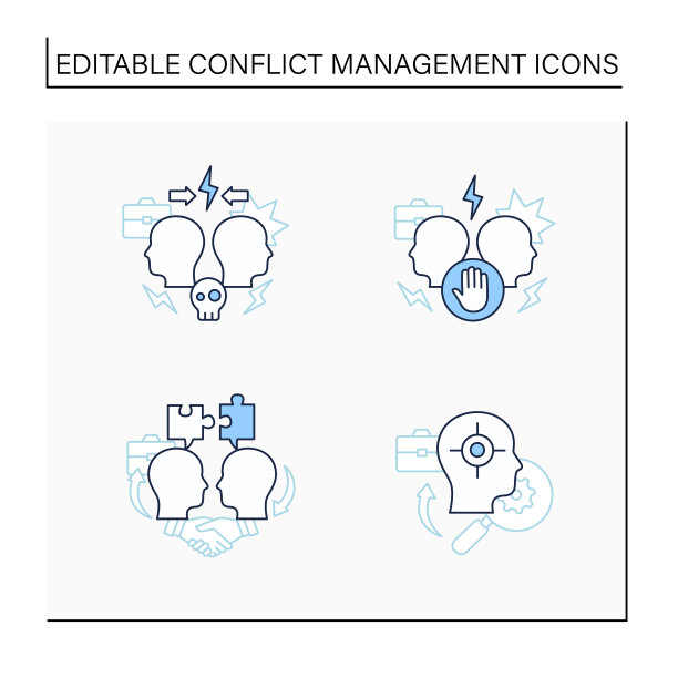冲突管理线图标设置图片下载