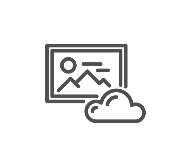 照片云线图标。图像云数据标志。向量图片下载
