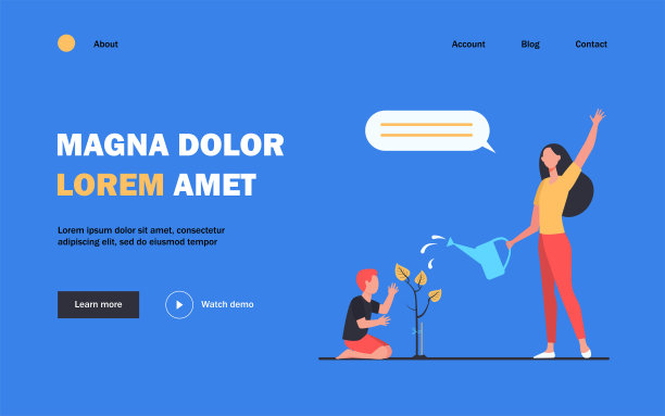 妈妈和小儿子在种树图片下载