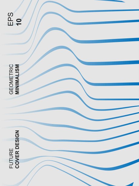 海报或杂志封面的极简风格设计。蓝线。未来的几何设计。抽象的3 d网格。Eps10向量。现代图形插图印刷和社会媒体模板。图片下载