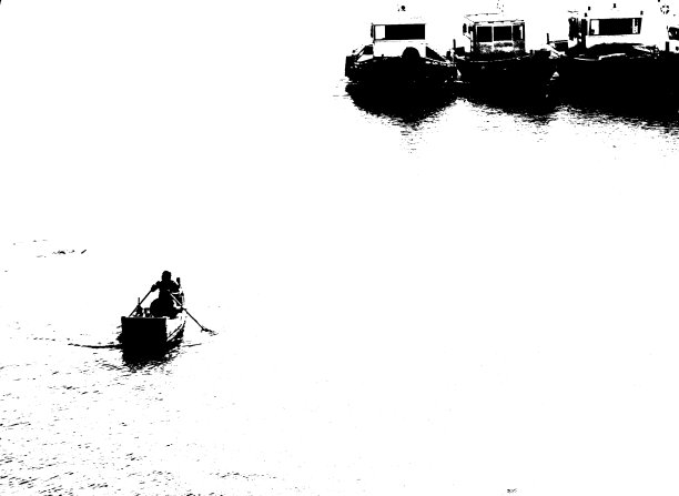 剪影的黑白艺术摄影图片下载