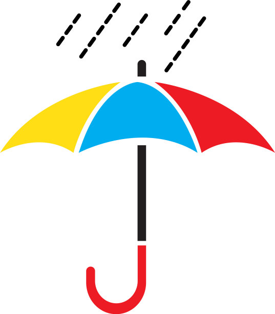 雨伞图标模板设计图片下载