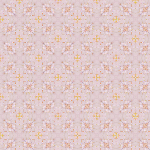 日本美丽的樱花(樱花)图案用粉红色的颜色与植物，几何设计元素。图片下载