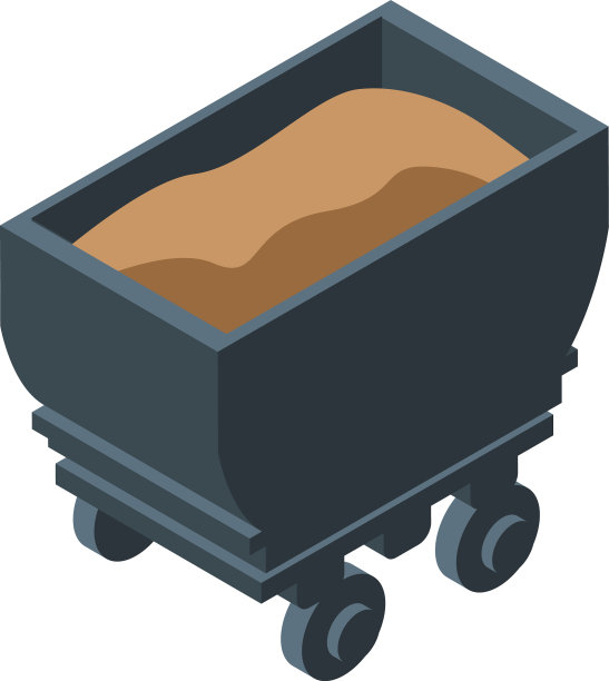 矿车图标等距风格图片下载