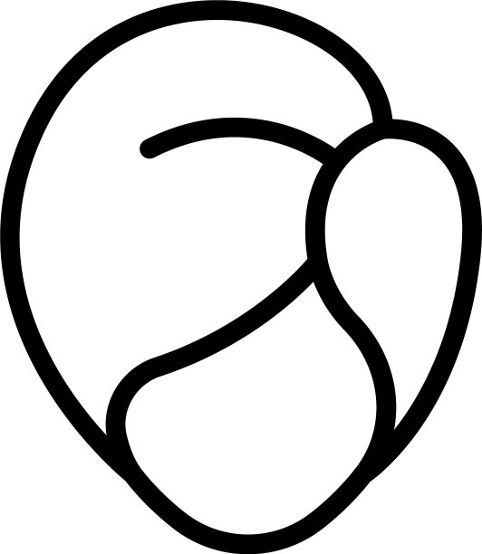 头假发图标轮廓风格图片下载