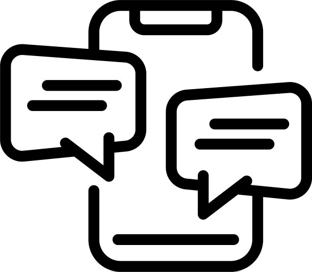 电话提示图标轮廓风格图片下载