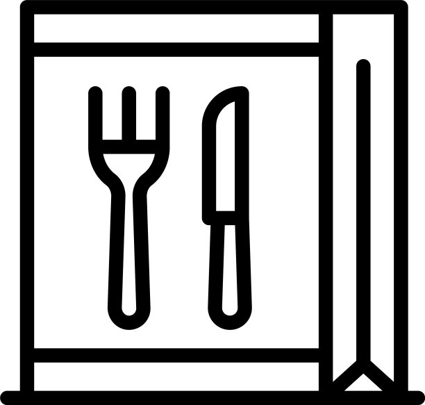 飞机午餐图标轮廓风格图片下载