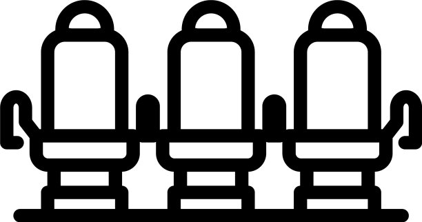 飞机座位图标轮廓样式图片下载