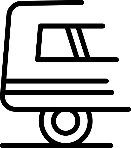 卡车后备箱图标轮廓样式图片下载