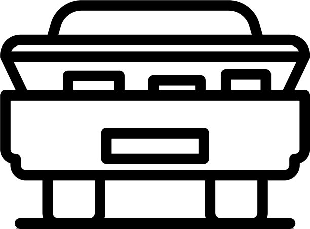 打开车辆启动图标轮廓风格图片下载