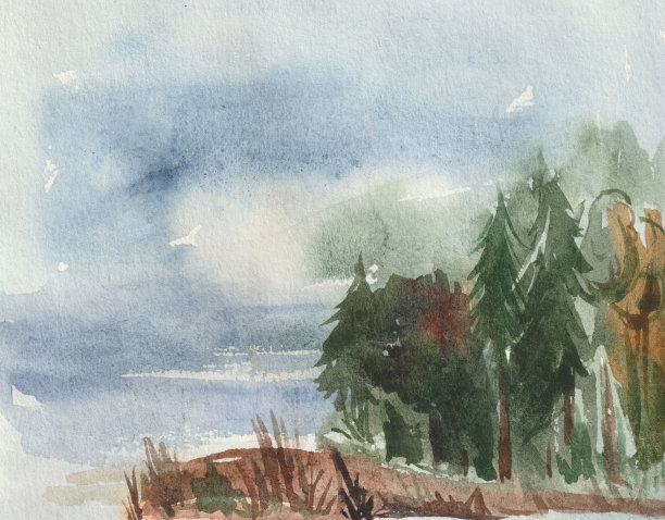 水彩风景图片下载