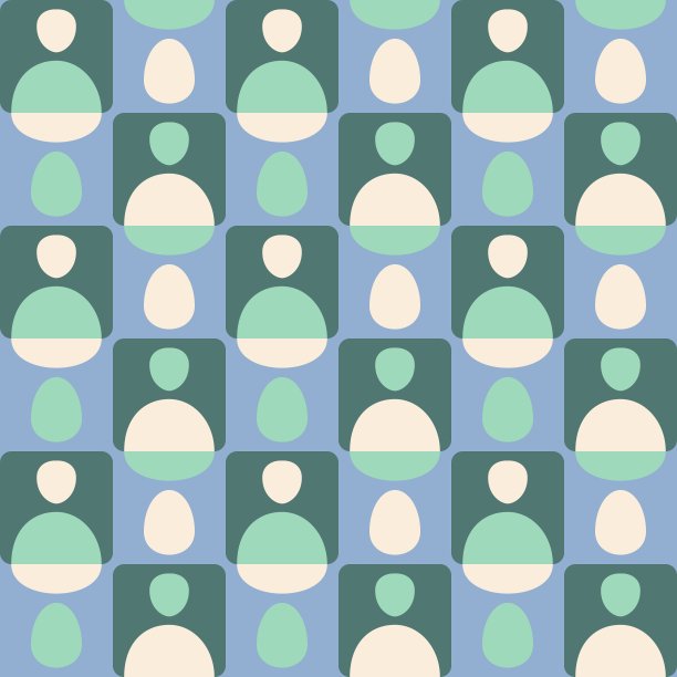 圆润抽象无缝图案-任何表面的装饰重点。图片下载