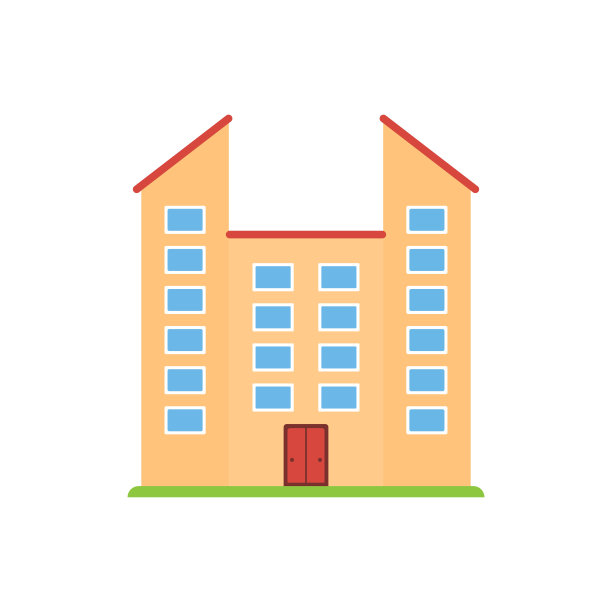 建筑平面图标。现代住宅和房地产的象征。图片下载