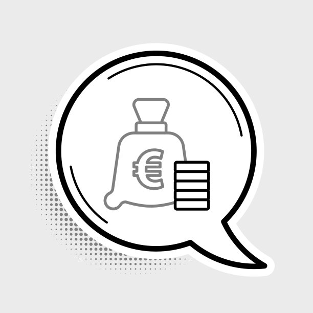 线币币与欧元符号图标隔离上图片下载