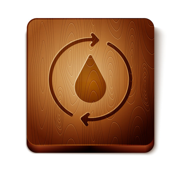 棕色循环干净的水图标孤立在白色上图片下载