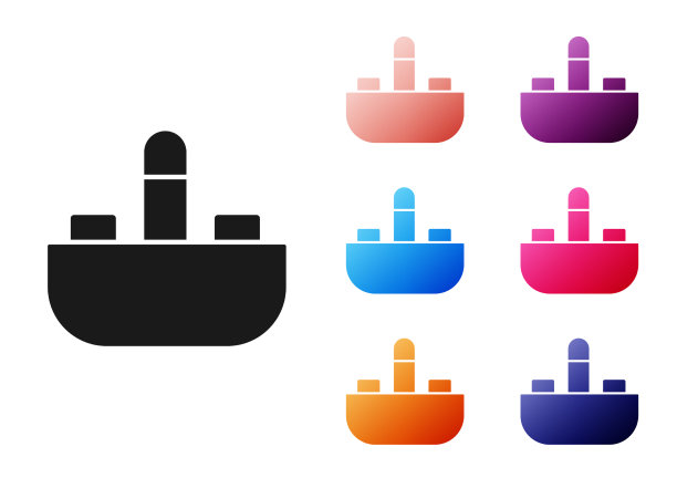 黑色面盆与水龙头图标隔离图片下载