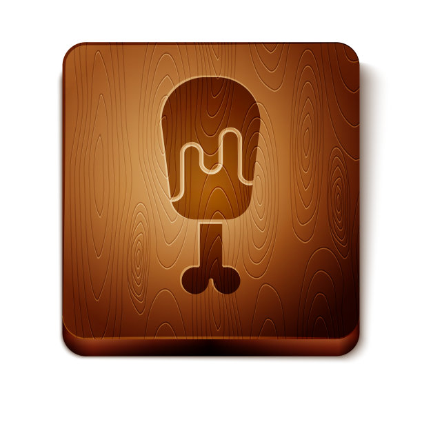 棕色鸡腿图标孤立在白色图片下载