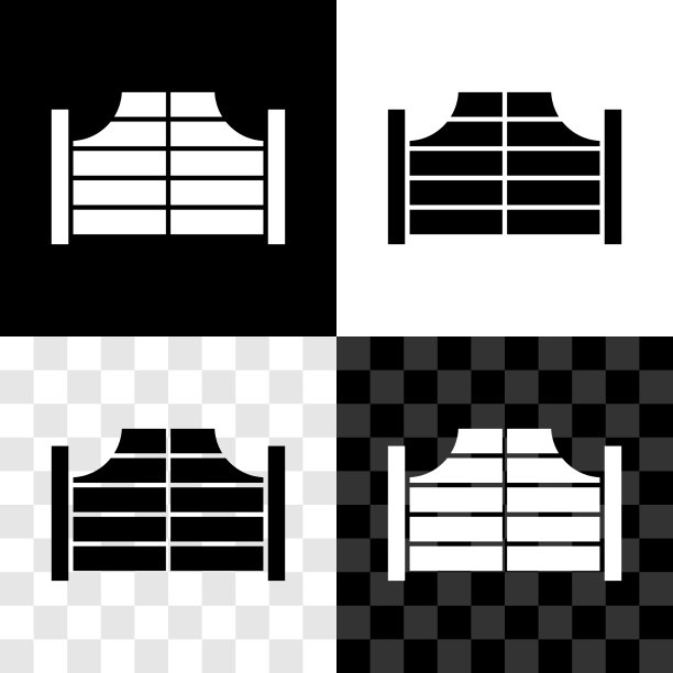 设置旧西方摆动沙龙门图标孤立图片下载