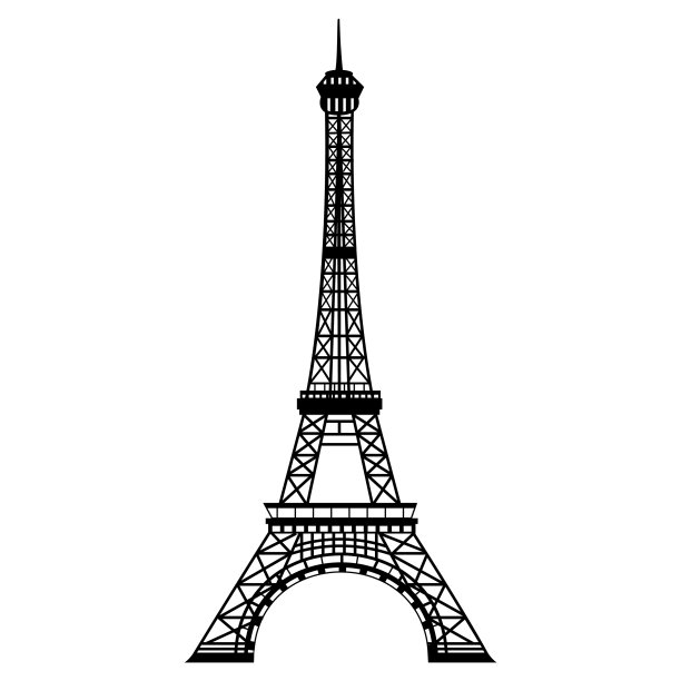 埃菲尔铁塔轮廓图图片下载