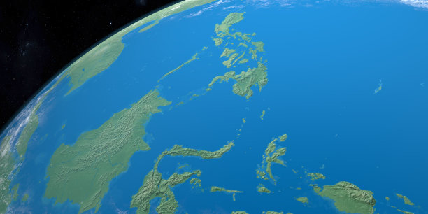 从外太空鸟瞰地球上的菲律宾图片下载