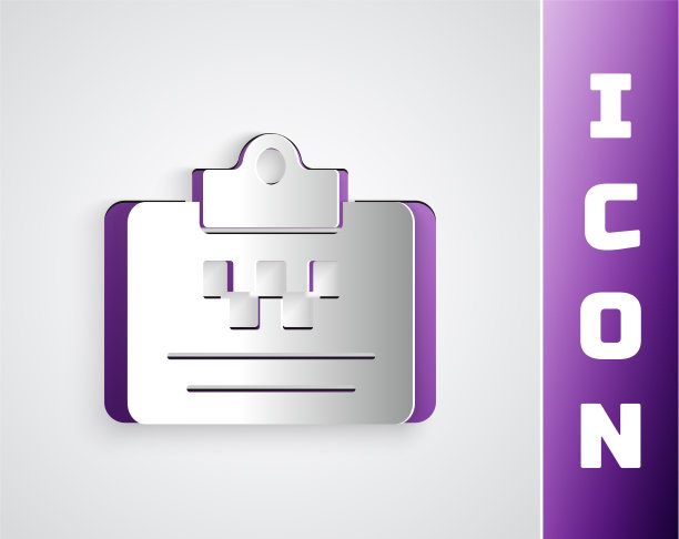 剪纸出租车司机执照图标隔离上图片下载