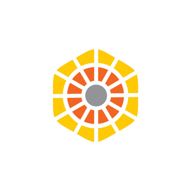 六角形设计标志模板图片下载