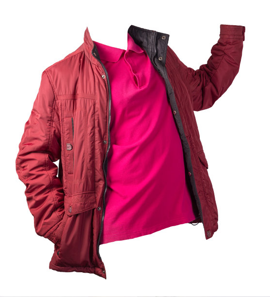 男子t恤和夹克孤立在白色背景。休闲装图片下载