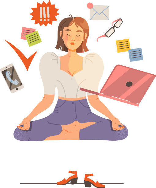 年轻女性坐在瑜伽姿势休息图片下载